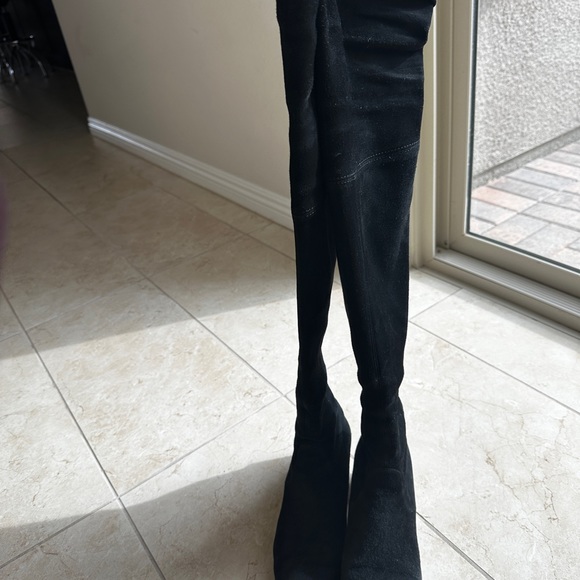 Original Pre-owned STUART WEITZMAN Darla Suede Over-The-Knee Boots Size M 9 Box - Picture 5 of 15